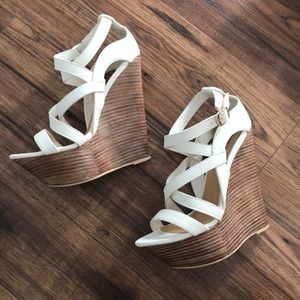 JustFab Strappy Wedged Heels